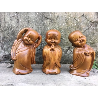 Tượng tam TÂM - TRÍ - TỊNH gỗ bách xanh(hỏa tốc 1 giờ)