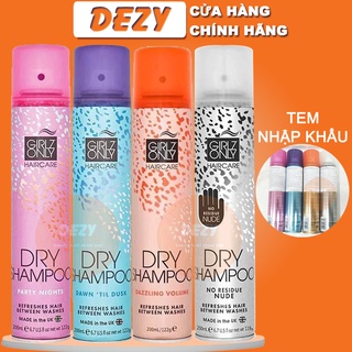 Dầu Gội Khô Girlz Only Dry Shampoo Dạng Xịt Chăm Sóc Tóc Thơm - Dầu Gội Đầu Dưỡng Tóc Phồng Tóc Cho Da Dầu Nam Nữ - Dezy