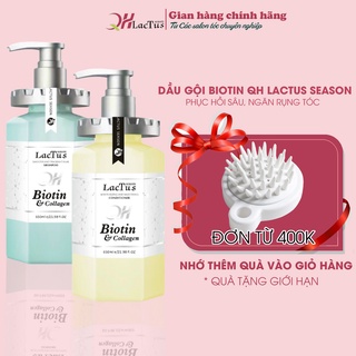 Dầu gội biotin Lactus season giảm tóc gãy rụng, giảm gàu, dầu thừa và bã nhờn 650ml