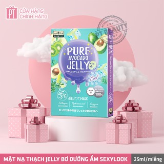 (Xanh nhạt) Mặt nạ Thạch Sexylook Jelly Bơ thu nhỏ lcl, dưỡng ẩm da hộp 3 miếng