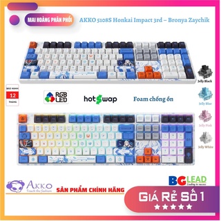 [Chính hãng] Bàn phím cơ AKKO 5108S Honkai Impact 3rd – Bronya Zaychik (Hotswap|RGB|Foam tiêu âm|AKKO CS Jelly Switch