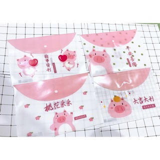 túi đựng tài liệu heo hồng,kẹp đựng tài liệu dễ thương