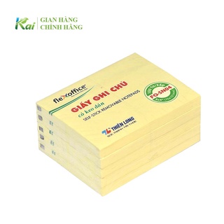 1 Xấp (100 tờ) Giấy ghi chú Flexoffice THIÊN LONG 3x4 FO-SN04 giá tốt, kích thước: 76x101mm, màu vàng, HÀNG CHÍNH HÃNG