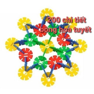 Đồ Chơi Trẻ Em Túi Xếp Hình 200 CHI TIẾT Bông Hoa Tuyết Nhựa Nguyên Sinh An Toàn