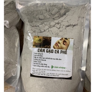 1kg Cám gạo cafe tẩy da chết sạch mịn da