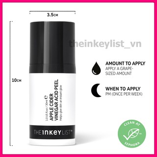 [FREE SHIP] Tẩy Da Chết Hóa Học Peel Da - Apple Cider Vinegar Acid Peel ❤️ THE INKEY LIST ❤️