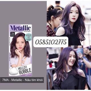 [SẴN_MÀU TÍM KHÓI 7MA] Thuốc Nhuộm Tóc Blackpink Hello Bubble màu Mettalic 7MA Hàn Quốc Chính Hãng