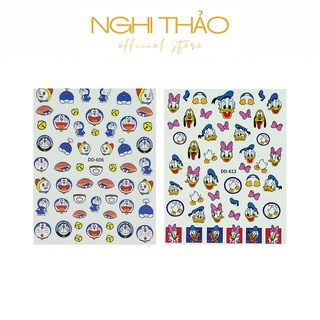 Sticker nail hoạt hình NGHI THẢO trang trí móng