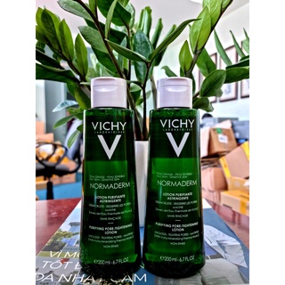 Nước cân bằng dành cho da dầu mụn Vichy Normaderm Purifying Pore-Tightening Lotion 200ml