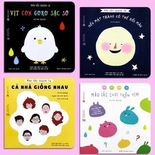 Sách - Ehon Màu Sắc Quanh Ta (Bộ 4 quyển) (3-6 tuổi) + Tặng Bộ trò chơi Cuộc Đua Sắc Màu (Số lượng có hạn)