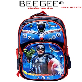 Balo SIÊU NHÂN avenger dạng hộp cao cấp - cho, bé trai đi học cấp 1 BEEGEE HS1015