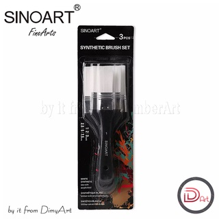 [Dimy Art] Bộ chổi vẽ, panh xô 3 cây SINO ART cao cấp