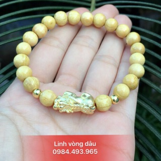 Vòng dâu hạt 8ly mic nghê LINH MIU SILVER