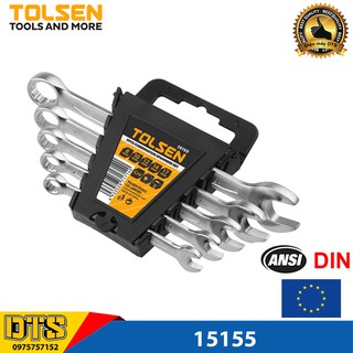 Bộ cờ lê vòng miệng 5 chi tiết TOLSEN 8 - 17mm, thép CRV cao cấp - Tiêu chuẩn xuất khẩu Châu Âu