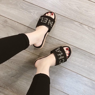 Dép cao gót đế xuồng gỗ 5p quai dạ chữ Chà Leo sang xịn mịn