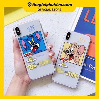 Ốp lưng iphone silicon trong tom jeri play dành cho iphone 6 đến 14promax - t82