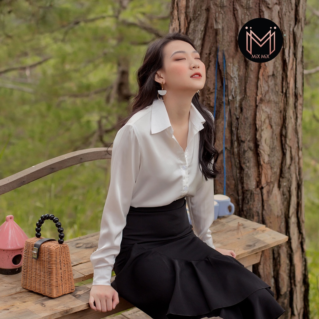 [DEAL SỐC] Combo 2 áo sơ mi lụa MIXMIX