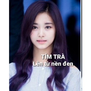 Thuốc nhuộm tóc MÀU TÍM TRÀ ( tặng kèm oxy trợ dưỡng + găng tay)