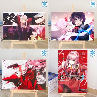 [40x60cm] Tranh Dán Tường Anime Darling In The Franxx Zero Two