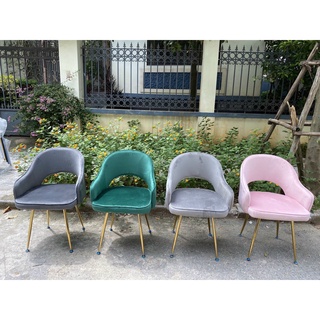 Ghế ăn, cafe, học tập, làm việc ABBY nhập khẩu nệm nhung chân mạ vàng