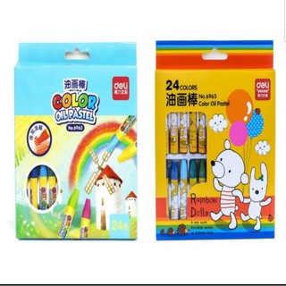 Bút sáp dầu Deli 24 màu 6963