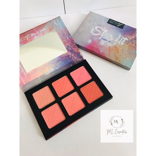 Bảng Phấn Má Hồng Ashley Star Lit Blusher 6 Ô Màu Thái Lan