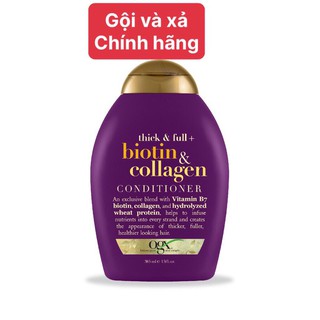 Dầu xả và Gội OGX Thick &amp; full + biotin &amp; collagen 385ml