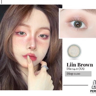 Lens Mắt , Kính Áp Tròng LIIN BROWN Không Độ , DIA 14.0 ,Cho Mắt Nhạy Cảm Giá Sale