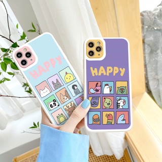 Ốp Điện Thoại iphone Thú cưng HAPPY ốp vuông iPhone 12 8plus 11promax 7plus 6Plus 7Plus 8Plus X Xs Max 13 Promax tr201