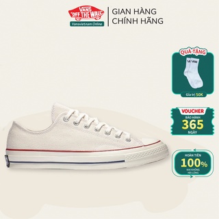 Giày Sneaker [REAL] Converse-Chuck-70s-Cream/White