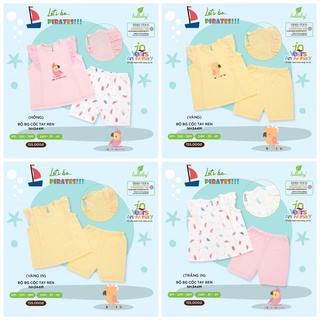 Bộ cộc tay ren Lullaby cho bé gái từ 3 tháng đến 4 tuổi