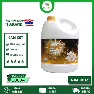 Nước giặt xả nước hoa Deluxe Perfume FINELINE Laudry Detergent Thái Lan 3000ml - can vàng đen - Fineline wash detergent