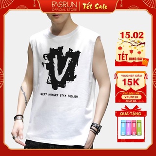 Áo 3 lỗ nam 4RUN Áo thun nam mã TT49  Áo ba lỗ nam cổ tròn TankTop form rộng sát nách tập gym co giãn mùa hè đẹp