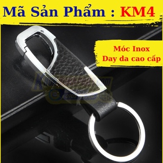 Móc Chìa Khoá Inox Day Da Bò cho Khoá ô tô