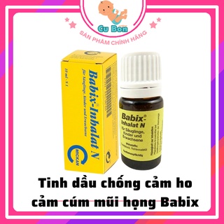 Tinh dầu chống cảm ho cảm cúm mũi họng Babix - inhalat N 10ml, Đức cho bé từ 4 tuần tuổi nhỏ giọt lên áo hoặc yếm cho bé