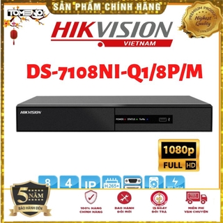 Đầu ghi hình IP - Đầu thu 8 kênh IP HDTVI Hikvision DS-7108NI-Q1/8P/M-Hàng mới 100% [Bảo hành 5 năm] Lỗi đổi mới 14 ngày