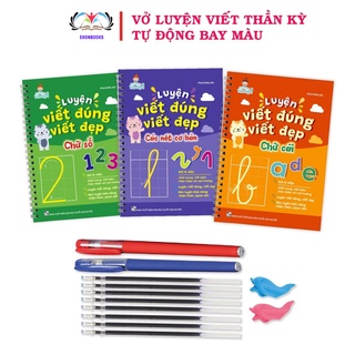 Sách - Bộ 3 Quyển Luyện Viết Thần Kỳ Tự Xóa Chữ Đẹp - Vở tập viết Xóa được cho bé 2 - 6 tuổi