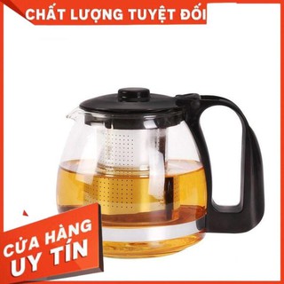 Ấm pha trà thủy tinh có lõi lọc 700ml,bình pha trà thủy tinh có lưới lọc inox,bình ủ trà cao cấp