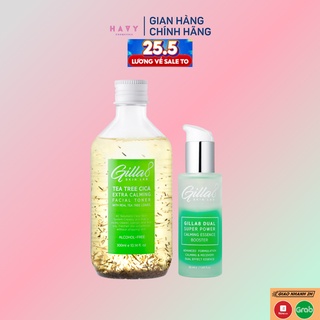 BỘ ĐÔI NƯỚC CÂN BẰNG LÁ TRÀ BAY VÀ TINH CHẤT XANH GILLA8 SẠCH DA XÓA MỤN (300ML + 50ML)