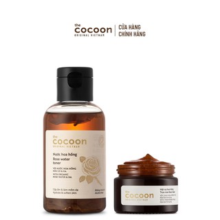 [Mã COSCN5 giảm 8%] Combo Nước hoa hồng 140ml + Mặt nạ hoa hồng 30ml Cocoon
