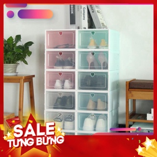 Hộp Đựng Giày Nắp Nhựa Trong Suốt Size 33x23x13,5cm Màu Sắc Đa Dạng