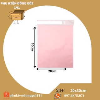 Túi niêm phong màu hồng chất lượng  20x30cm, túi đóng gói hàng hóa