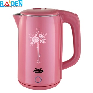 [HÀNG CHÍNH HÃNG] Ấm đun nước 2.5L Ladomax HA-887 thiết kế 2 lớp với lòng nguyên khối, công suất lớn nấu nước siêu tốc