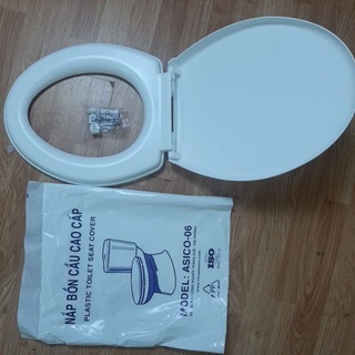 Nắp bồn cầu ASICO-06 nhựa Plastic (Hàng loại 1), Phù hợp với mọi loại bồn cầu