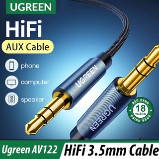 Cáp âm thanh 3.5mm Chính Hãng Ugreen AV112 Cao Cấp Đầu mạ vàng dây bọc dù 10687 10688 10689