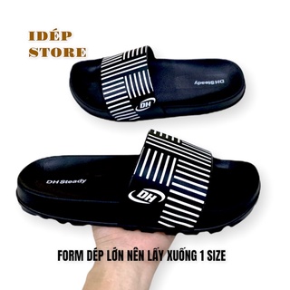 Dép quai ngang nam sọc caro cao cấp đúc nguyên khối Duwa iDÉP- DL122