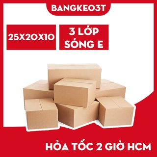 Thùng Carton, Hộp Carton 25x20x10 Đóng Gói Hàng (Combo 20 Cái)