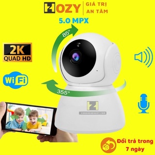 Camera wifi trong nhà 5 MPX xoay 360 độ quay theo di chuyển , báo động, mua kèm chân đế EVIZ, Imou cực rẻ
