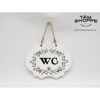 Bảng treo WC trắng đen