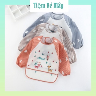 Áo Yếm Ăn Dặm,Có Tay,Có Máng Cho Bé